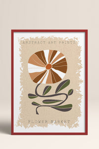 HOMEPACK Ahşap Çerçeveli Tablo Çerçeveli Poster Sanatsal Modern Duvar Dekoru FLOWER-16