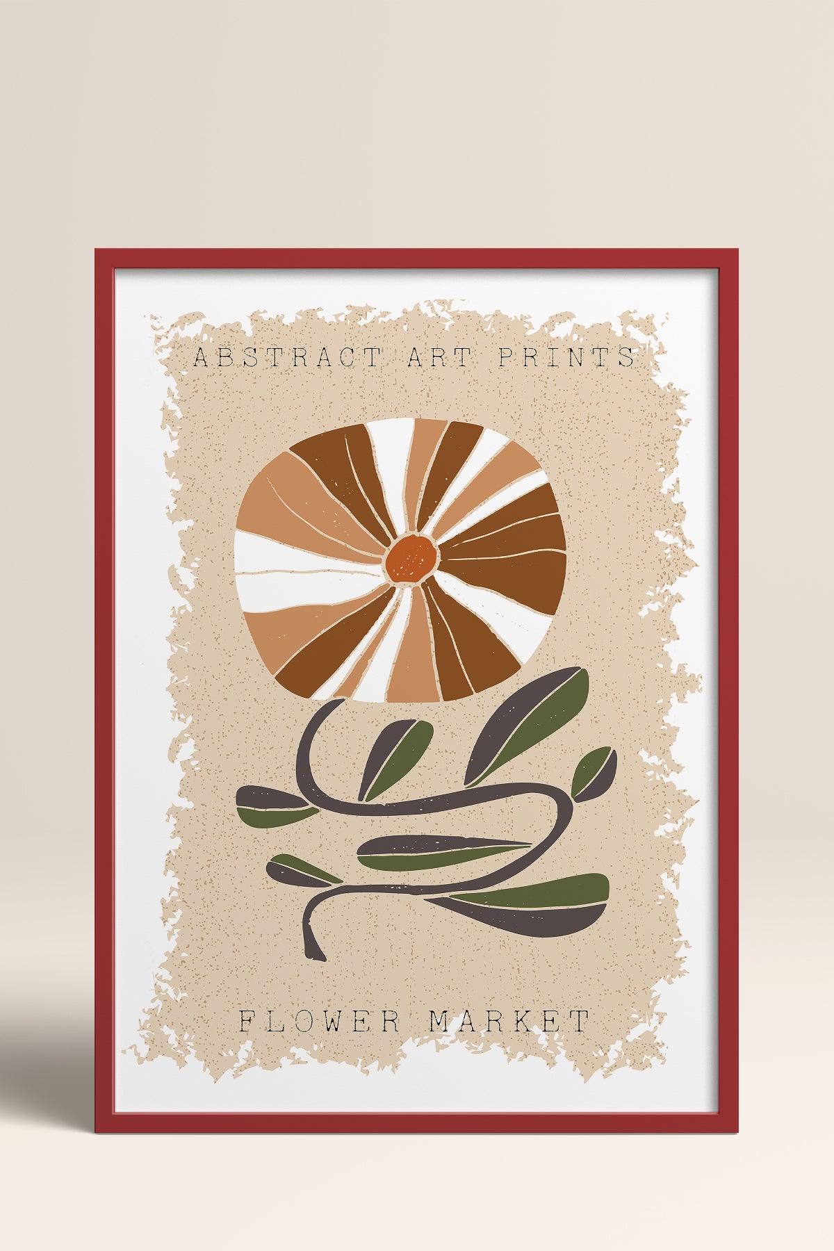 HOMEPACK Ahşap Çerçeveli Tablo Çerçeveli Poster Sanatsal Modern Duvar Dekoru FLOWER-16
