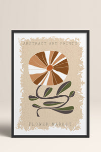 HOMEPACK Ahşap Çerçeveli Tablo Çerçeveli Poster Sanatsal Modern Duvar Dekoru FLOWER-16