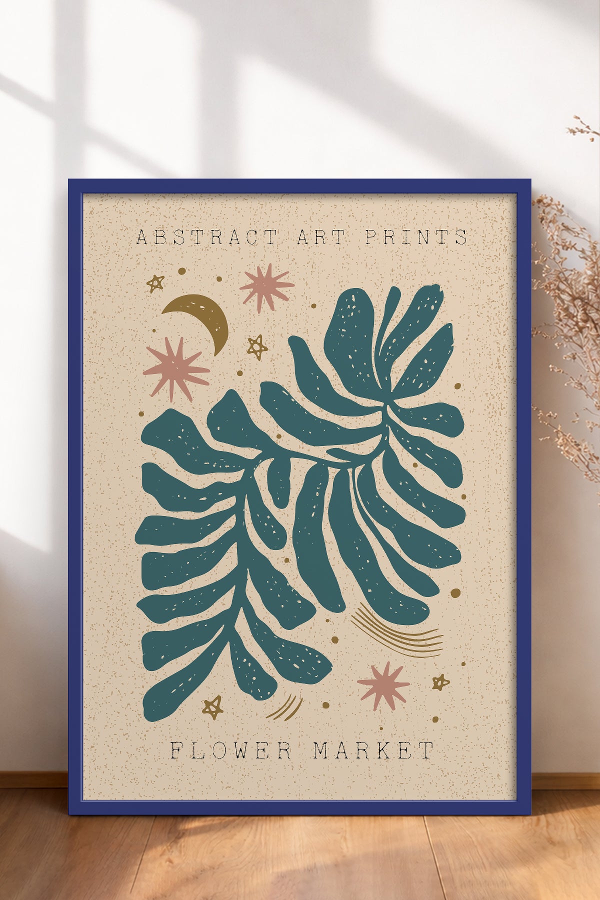 HOMEPACK Ahşap Çerçeveli Tablo Çerçeveli Poster Sanatsal Modern Duvar Dekoru FLOWER-02