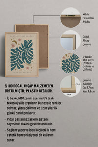 HOMEPACK Ahşap Çerçeveli Tablo Çerçeveli Poster Sanatsal Modern Duvar Dekoru FLOWER-02