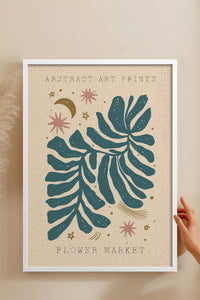 HOMEPACK Ahşap Çerçeveli Tablo Çerçeveli Poster Sanatsal Modern Duvar Dekoru FLOWER-02