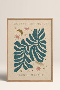 HOMEPACK Ahşap Çerçeveli Tablo Çerçeveli Poster Sanatsal Modern Duvar Dekoru FLOWER-02
