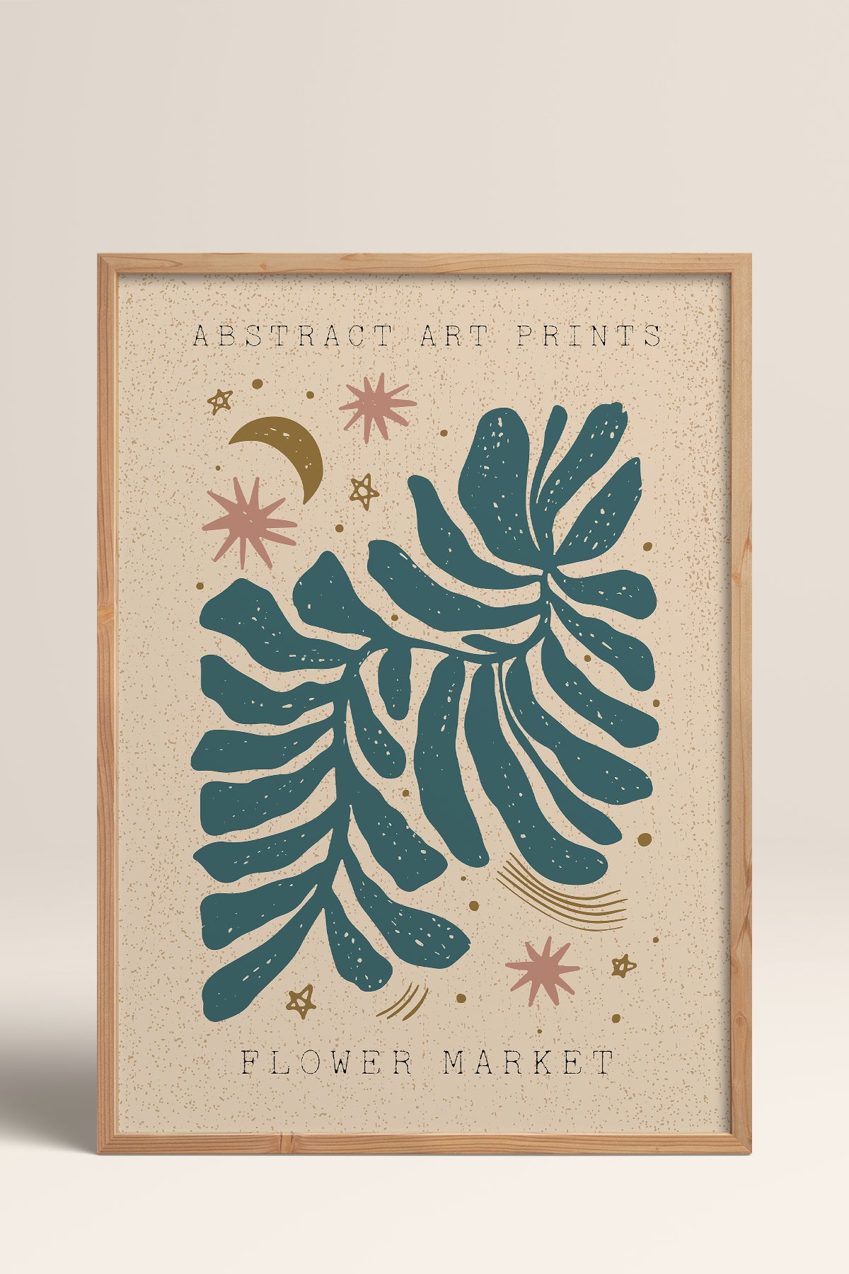 HOMEPACK Ahşap Çerçeveli Tablo Çerçeveli Poster Sanatsal Modern Duvar Dekoru FLOWER-02