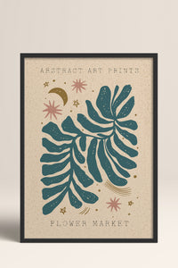 HOMEPACK Ahşap Çerçeveli Tablo Çerçeveli Poster Sanatsal Modern Duvar Dekoru FLOWER-02