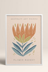 HOMEPACK Ahşap Çerçeveli Tablo Çerçeveli Poster Sanatsal Modern Duvar Dekoru FLOWER-025