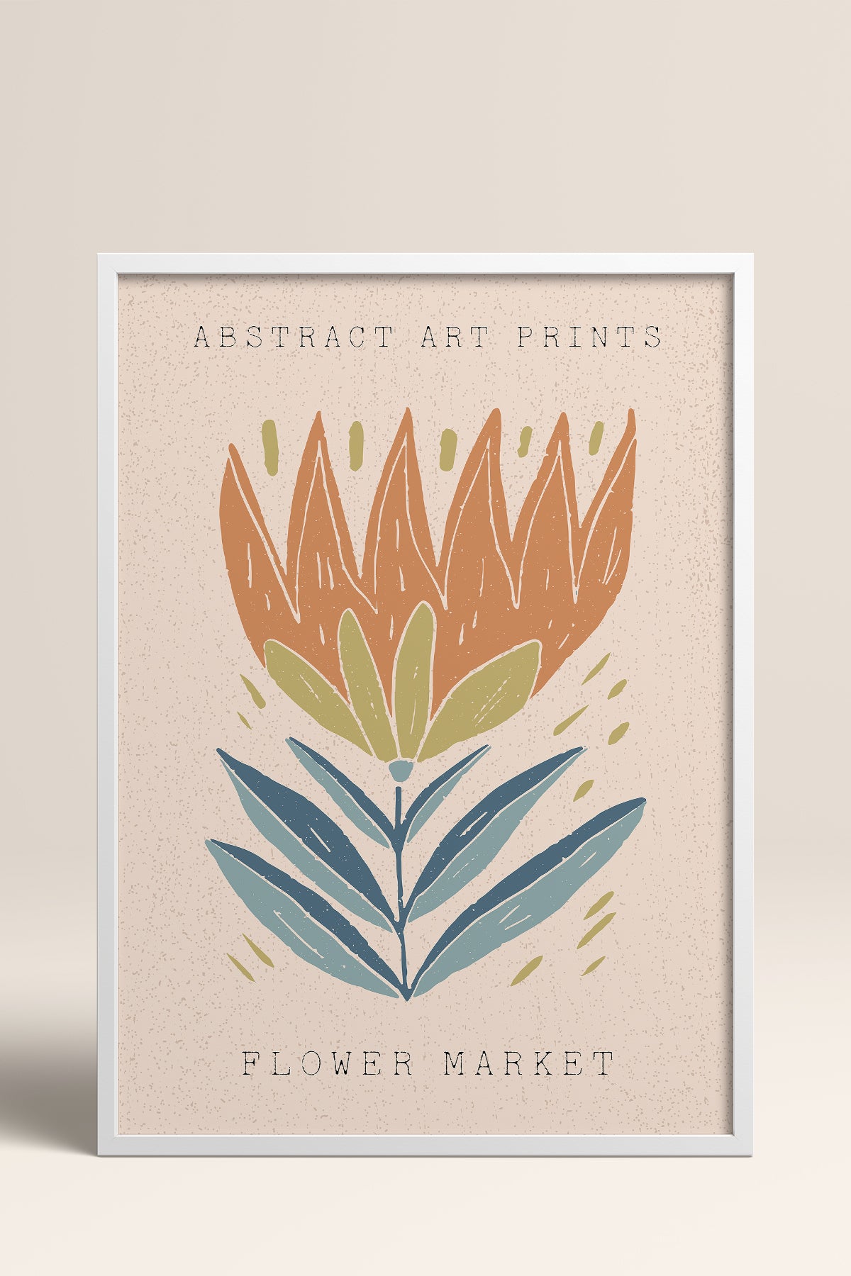 HOMEPACK Ahşap Çerçeveli Tablo Çerçeveli Poster Sanatsal Modern Duvar Dekoru FLOWER-025