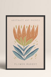 HOMEPACK Ahşap Çerçeveli Tablo Çerçeveli Poster Sanatsal Modern Duvar Dekoru FLOWER-025