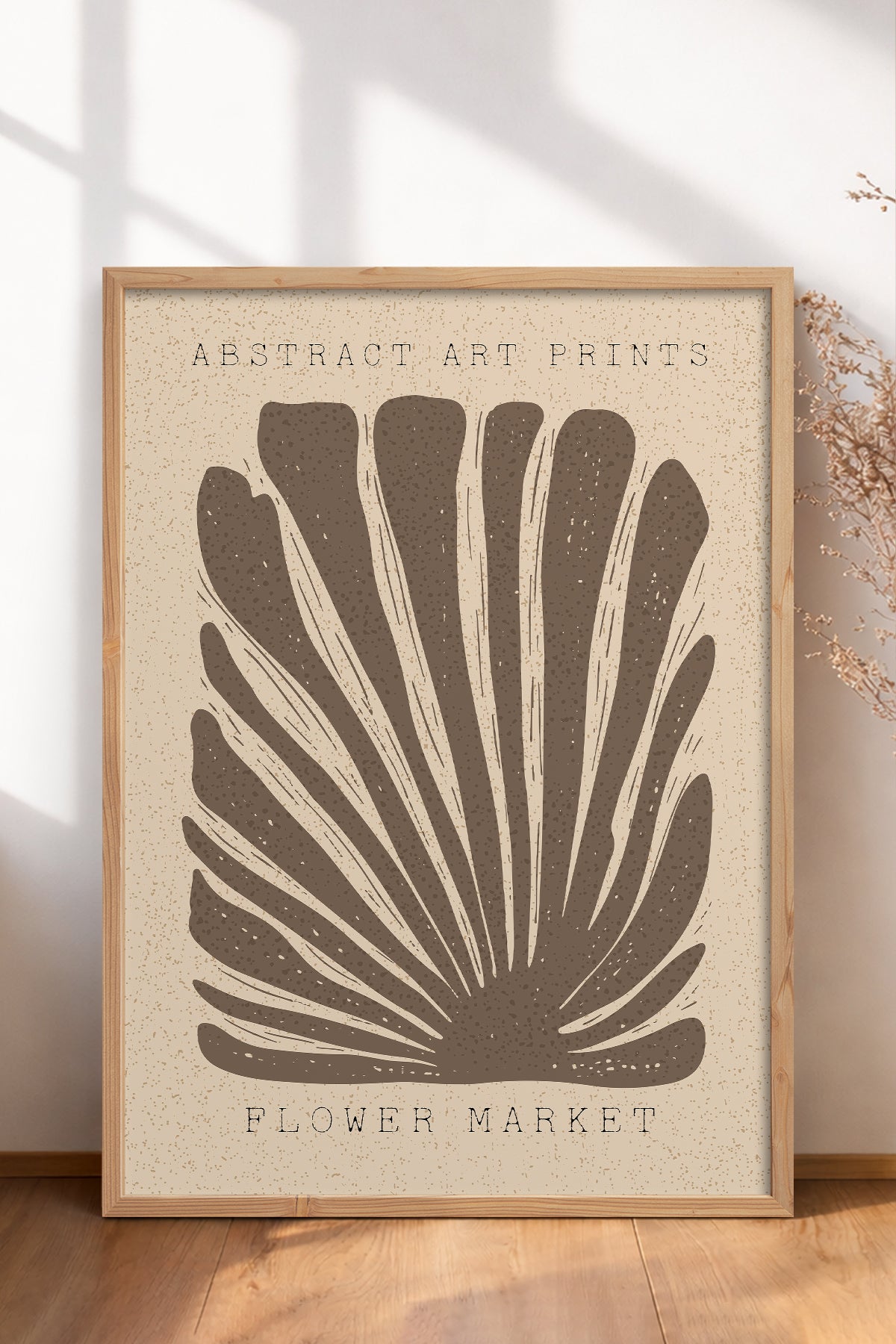 HOMEPACK Ahşap Çerçeveli Tablo Çerçeveli Poster Sanatsal Modern Duvar Dekoru FLOWER-03