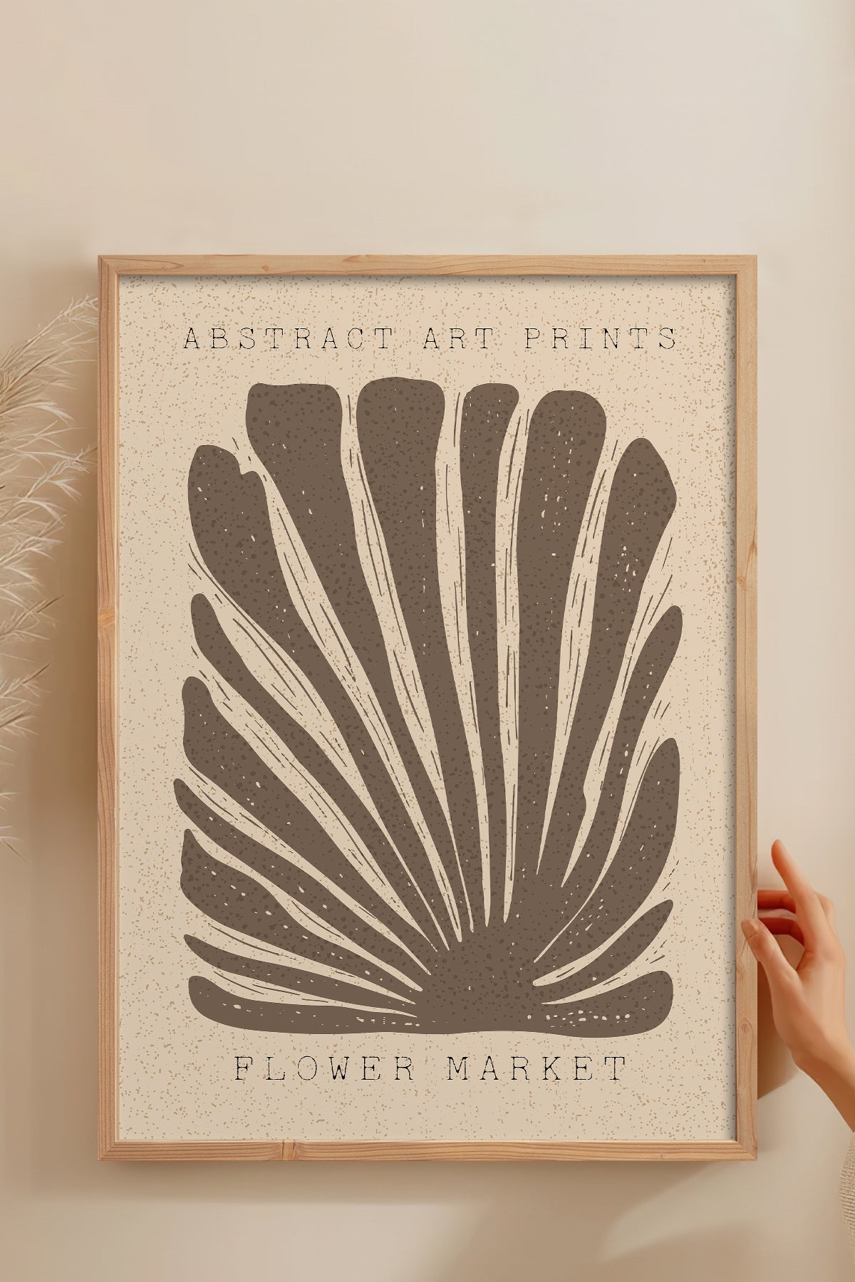 HOMEPACK Ahşap Çerçeveli Tablo Çerçeveli Poster Sanatsal Modern Duvar Dekoru FLOWER-03