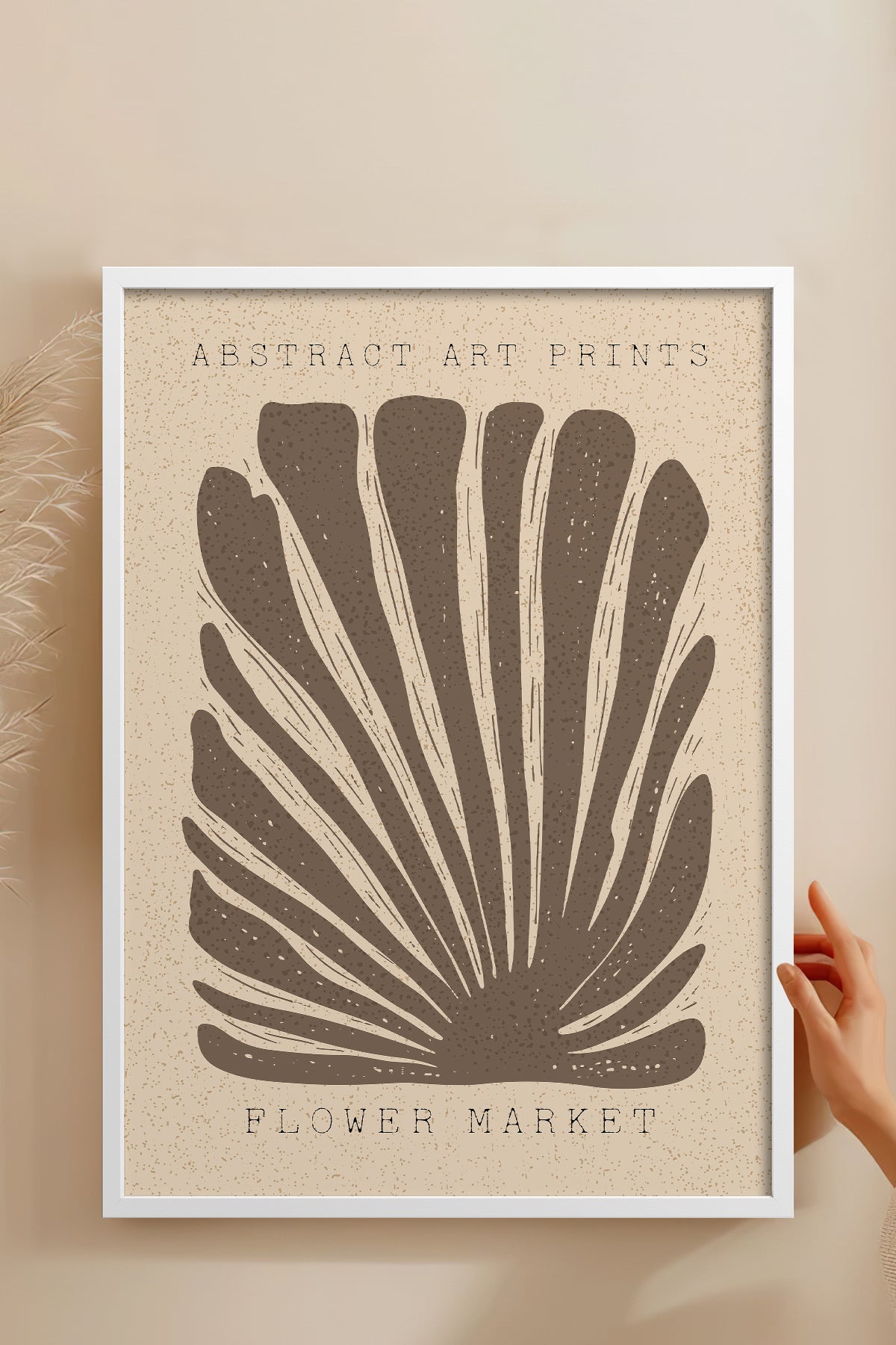 HOMEPACK Ahşap Çerçeveli Tablo Çerçeveli Poster Sanatsal Modern Duvar Dekoru FLOWER-03