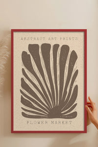 HOMEPACK Ahşap Çerçeveli Tablo Çerçeveli Poster Sanatsal Modern Duvar Dekoru FLOWER-03