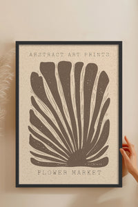 HOMEPACK Ahşap Çerçeveli Tablo Çerçeveli Poster Sanatsal Modern Duvar Dekoru FLOWER-03