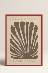 HOMEPACK Ahşap Çerçeveli Tablo Çerçeveli Poster Sanatsal Modern Duvar Dekoru FLOWER-03