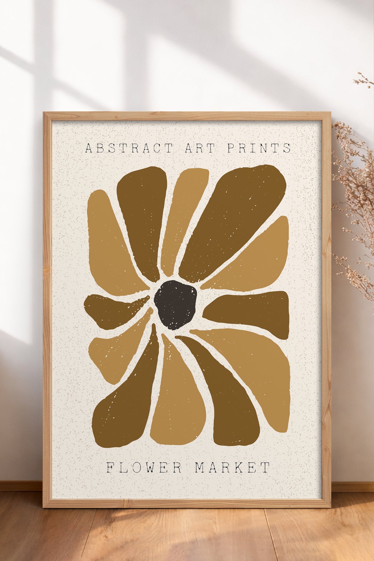 HOMEPACK Ahşap Çerçeveli Tablo Çerçeveli Poster Sanatsal Modern Duvar Dekoru FLOWER-036