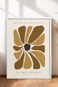 HOMEPACK Ahşap Çerçeveli Tablo Çerçeveli Poster Sanatsal Modern Duvar Dekoru FLOWER-036