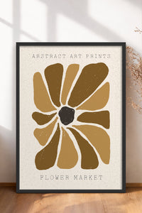 HOMEPACK Ahşap Çerçeveli Tablo Çerçeveli Poster Sanatsal Modern Duvar Dekoru FLOWER-036