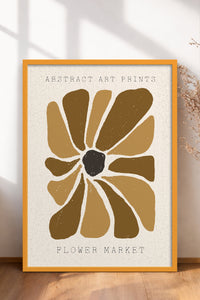 HOMEPACK Ahşap Çerçeveli Tablo Çerçeveli Poster Sanatsal Modern Duvar Dekoru FLOWER-036
