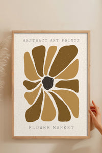 HOMEPACK Ahşap Çerçeveli Tablo Çerçeveli Poster Sanatsal Modern Duvar Dekoru FLOWER-036