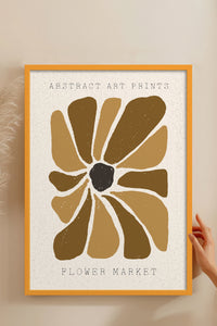 HOMEPACK Ahşap Çerçeveli Tablo Çerçeveli Poster Sanatsal Modern Duvar Dekoru FLOWER-036