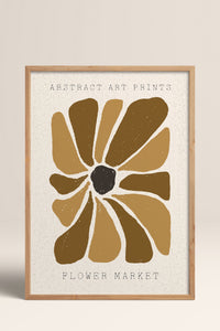 HOMEPACK Ahşap Çerçeveli Tablo Çerçeveli Poster Sanatsal Modern Duvar Dekoru FLOWER-036