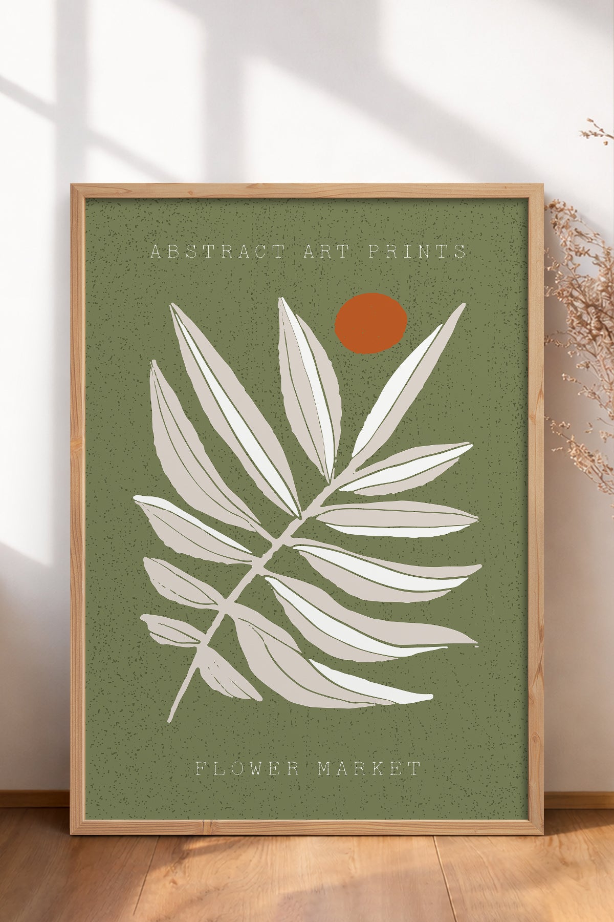 HOMEPACK Ahşap Çerçeveli Tablo Çerçeveli Poster Sanatsal Modern Duvar Dekoru FLOWER-04