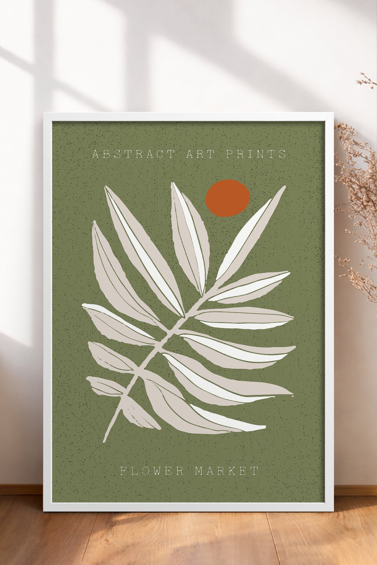 HOMEPACK Ahşap Çerçeveli Tablo Çerçeveli Poster Sanatsal Modern Duvar Dekoru FLOWER-04