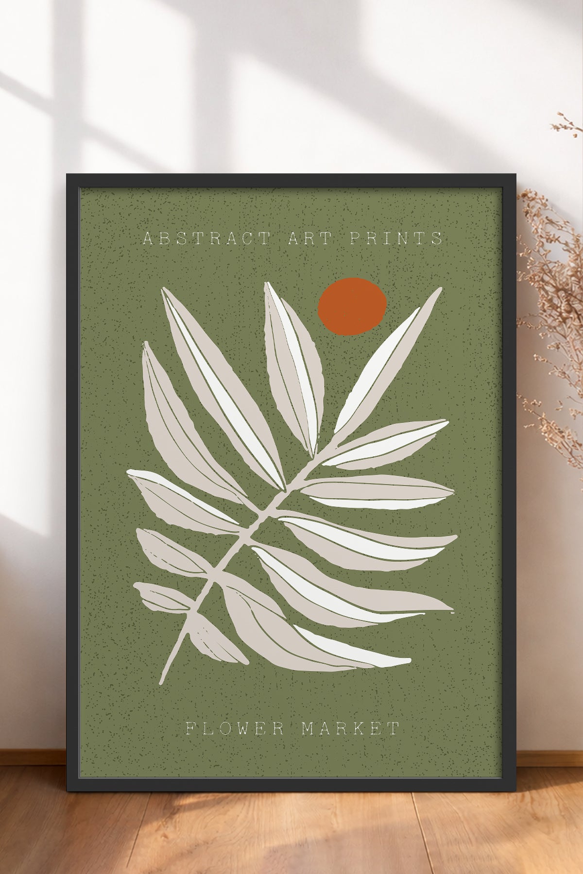 HOMEPACK Ahşap Çerçeveli Tablo Çerçeveli Poster Sanatsal Modern Duvar Dekoru FLOWER-04