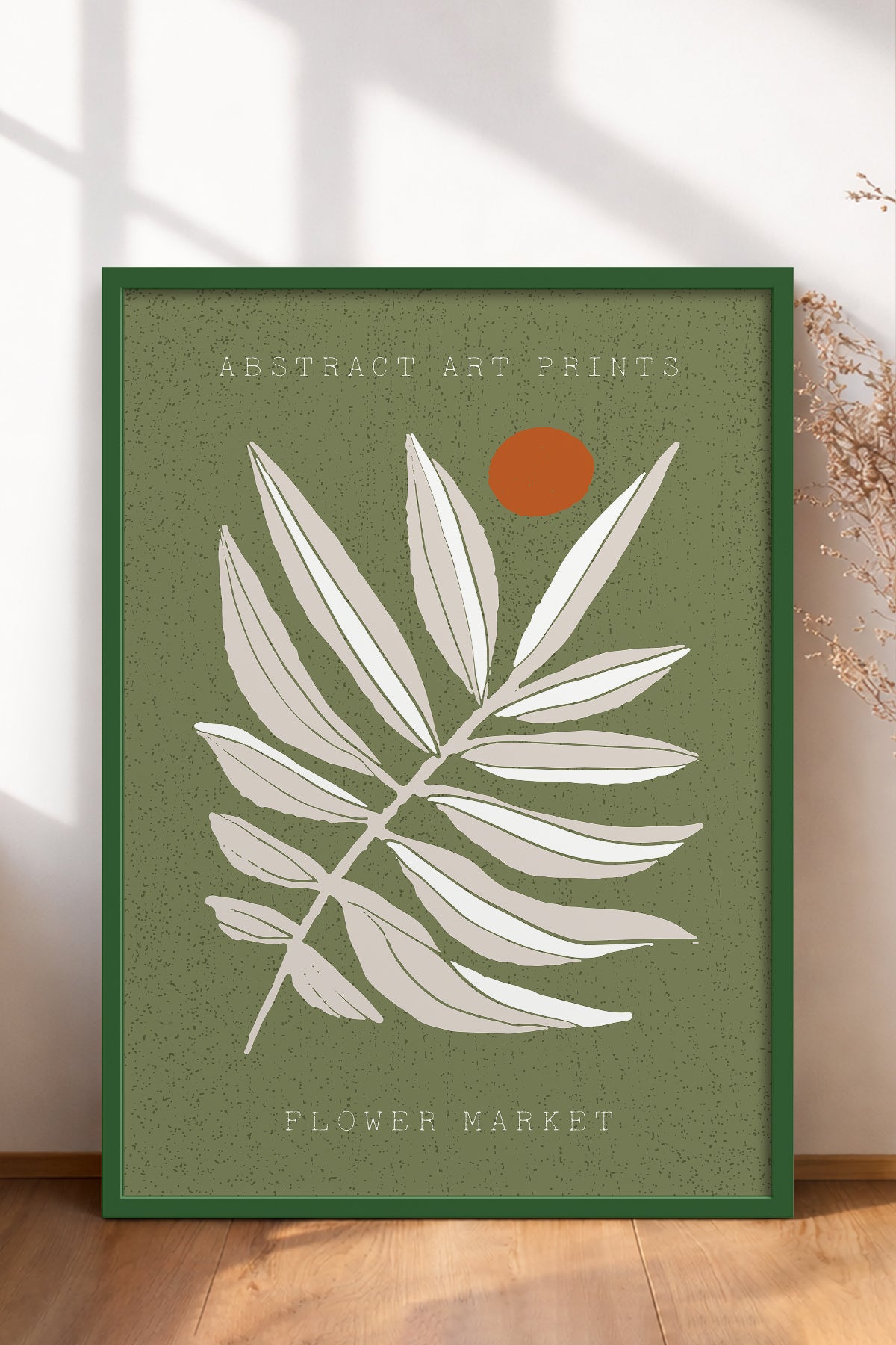 HOMEPACK Ahşap Çerçeveli Tablo Çerçeveli Poster Sanatsal Modern Duvar Dekoru FLOWER-04