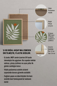 HOMEPACK Ahşap Çerçeveli Tablo Çerçeveli Poster Sanatsal Modern Duvar Dekoru FLOWER-04
