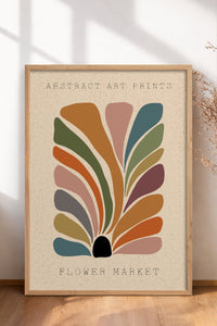 HOMEPACK Ahşap Çerçeveli Tablo Çerçeveli Poster Sanatsal Modern Duvar Dekoru FLOWER-05