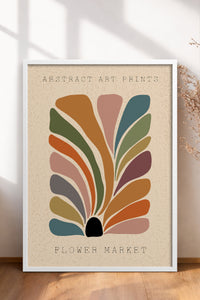 HOMEPACK Ahşap Çerçeveli Tablo Çerçeveli Poster Sanatsal Modern Duvar Dekoru FLOWER-05