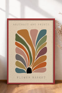 HOMEPACK Ahşap Çerçeveli Tablo Çerçeveli Poster Sanatsal Modern Duvar Dekoru FLOWER-05
