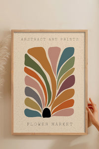 HOMEPACK Ahşap Çerçeveli Tablo Çerçeveli Poster Sanatsal Modern Duvar Dekoru FLOWER-05