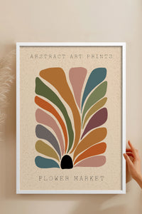 HOMEPACK Ahşap Çerçeveli Tablo Çerçeveli Poster Sanatsal Modern Duvar Dekoru FLOWER-05