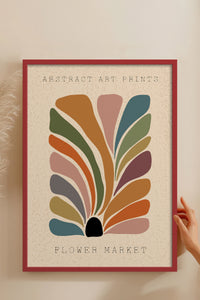 HOMEPACK Ahşap Çerçeveli Tablo Çerçeveli Poster Sanatsal Modern Duvar Dekoru FLOWER-05