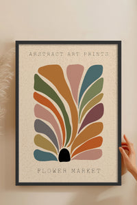 HOMEPACK Ahşap Çerçeveli Tablo Çerçeveli Poster Sanatsal Modern Duvar Dekoru FLOWER-05