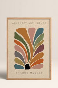 HOMEPACK Ahşap Çerçeveli Tablo Çerçeveli Poster Sanatsal Modern Duvar Dekoru FLOWER-05