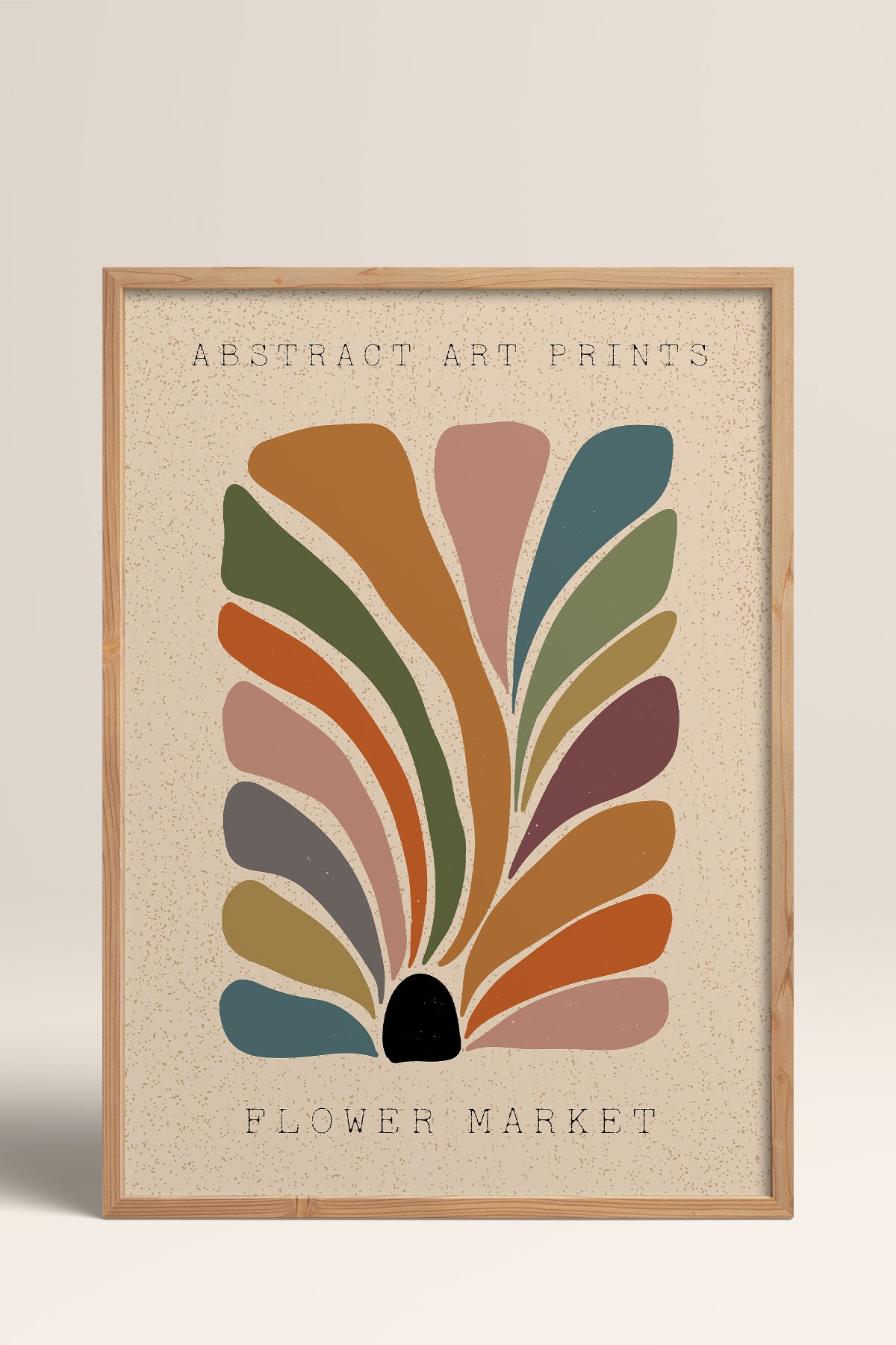 HOMEPACK Ahşap Çerçeveli Tablo Çerçeveli Poster Sanatsal Modern Duvar Dekoru FLOWER-05