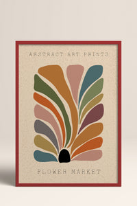 HOMEPACK Ahşap Çerçeveli Tablo Çerçeveli Poster Sanatsal Modern Duvar Dekoru FLOWER-05