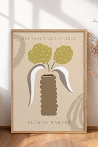HOMEPACK Ahşap Çerçeveli Tablo Çerçeveli Poster Sanatsal Modern Duvar Dekoru FLOWER-52