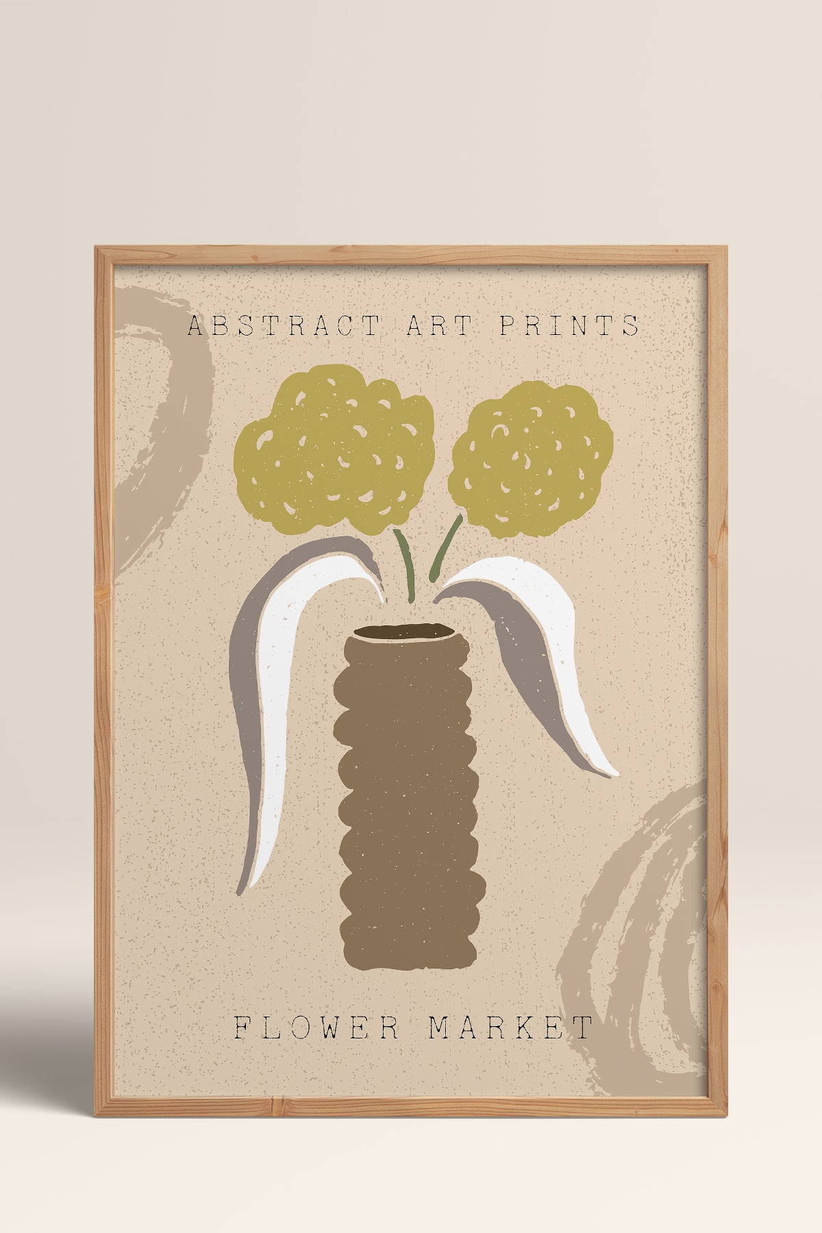 HOMEPACK Ahşap Çerçeveli Tablo Çerçeveli Poster Sanatsal Modern Duvar Dekoru FLOWER-52