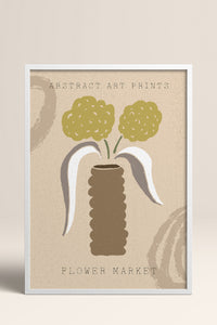 HOMEPACK Ahşap Çerçeveli Tablo Çerçeveli Poster Sanatsal Modern Duvar Dekoru FLOWER-52