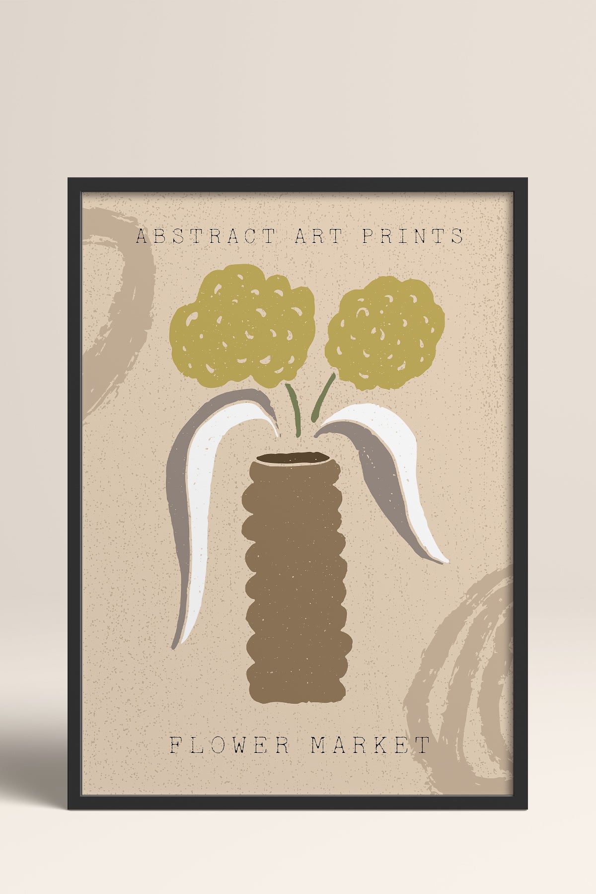 HOMEPACK Ahşap Çerçeveli Tablo Çerçeveli Poster Sanatsal Modern Duvar Dekoru FLOWER-52
