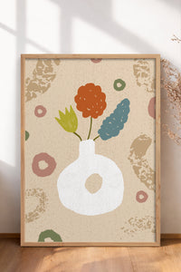 HOMEPACK Ahşap Çerçeveli Tablo Çerçeveli Poster Sanatsal Modern Duvar Dekoru FLOWER-06