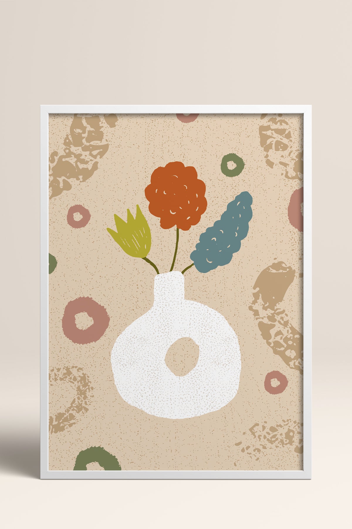 HOMEPACK Ahşap Çerçeveli Tablo Çerçeveli Poster Sanatsal Modern Duvar Dekoru FLOWER-06
