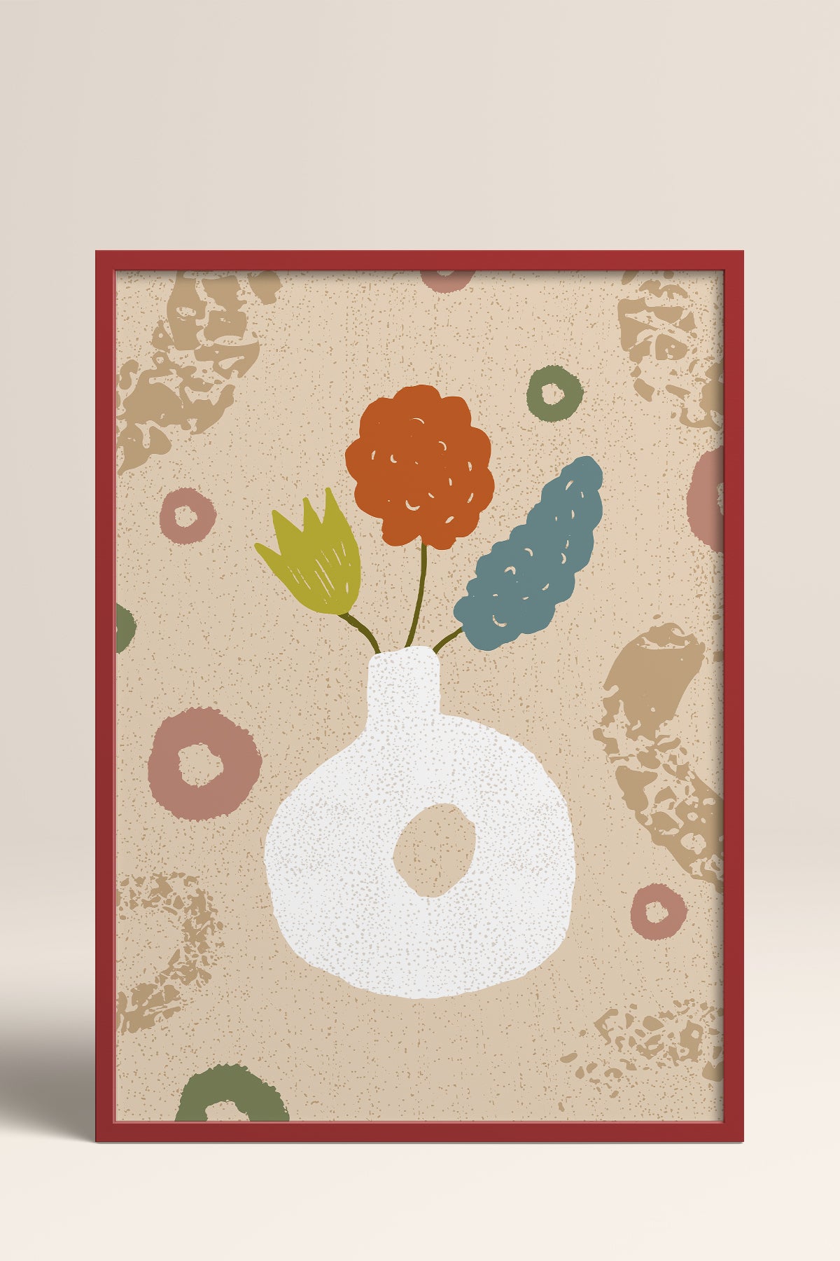 HOMEPACK Ahşap Çerçeveli Tablo Çerçeveli Poster Sanatsal Modern Duvar Dekoru FLOWER-06