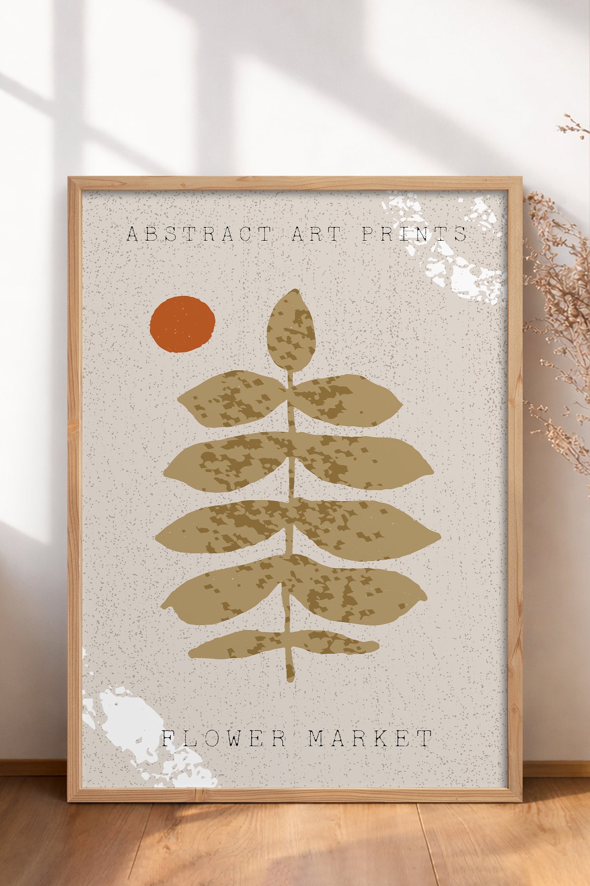 HOMEPACK Ahşap Çerçeveli Tablo Çerçeveli Poster Sanatsal Modern Duvar Dekoru FLOWER-07
