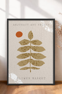 HOMEPACK Ahşap Çerçeveli Tablo Çerçeveli Poster Sanatsal Modern Duvar Dekoru FLOWER-07