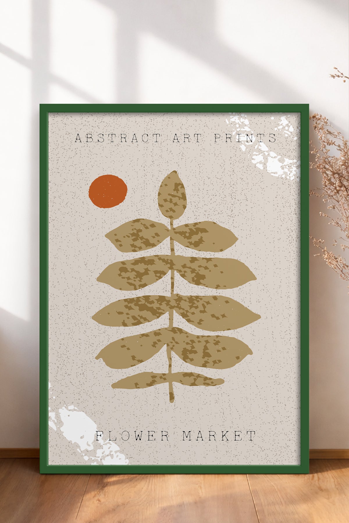 HOMEPACK Ahşap Çerçeveli Tablo Çerçeveli Poster Sanatsal Modern Duvar Dekoru FLOWER-07